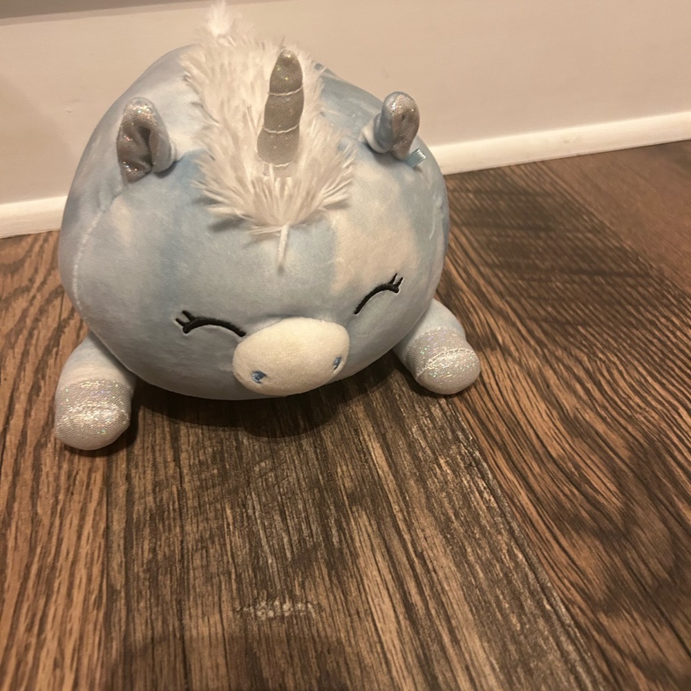Squishmallows Blue and Silver Unicorn Plush